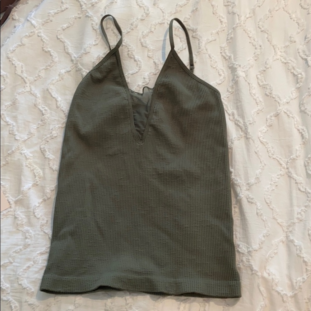 army green free people intimately m/l shirt